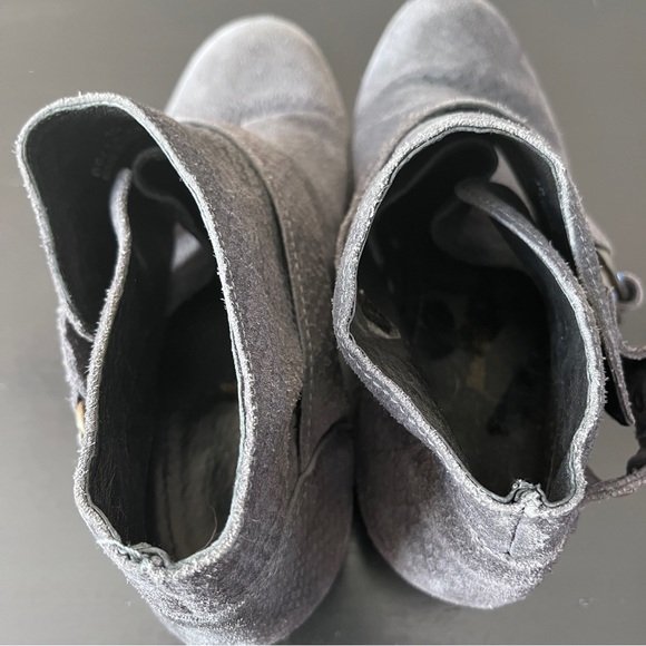 Free People Tortuga Buckle Ankle Bootie Blue/Gray Sz 40 - Picture 10 of 11